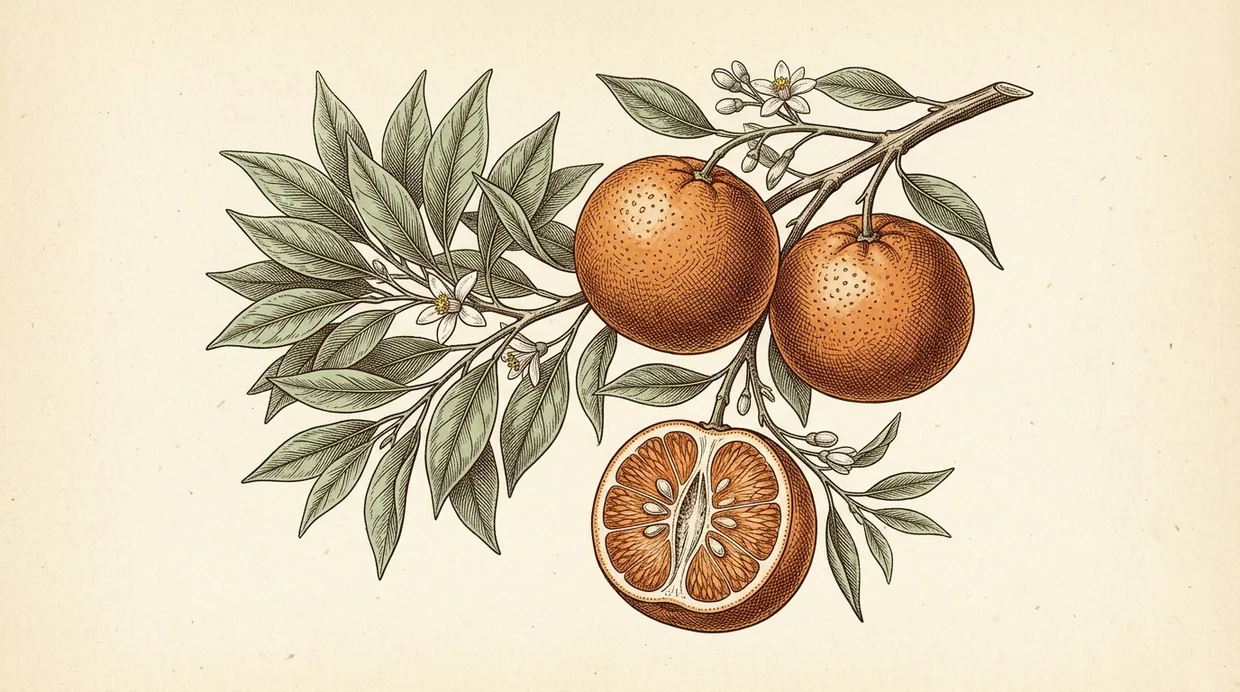 Botanical clementine branch